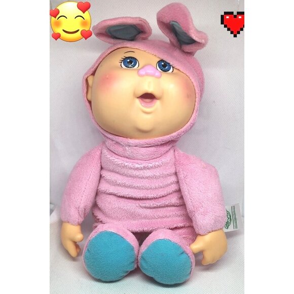 Rare CPK Cabbage Patch Kid Wearing Pink Bunny Pajamas Doll 10" - A Must-Have - Picture 1 of 8